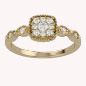 Cushion Shaped Promise Lab Grown Diamond Ring