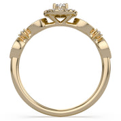Art Dec Vintage Halo Promise Lab Grown Diamond Ring
