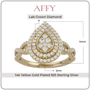 Infinity Teardrop Double Halo Lab Grown Diamond Ring