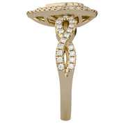 Infinity Teardrop Double Halo Lab Grown Diamond Ring