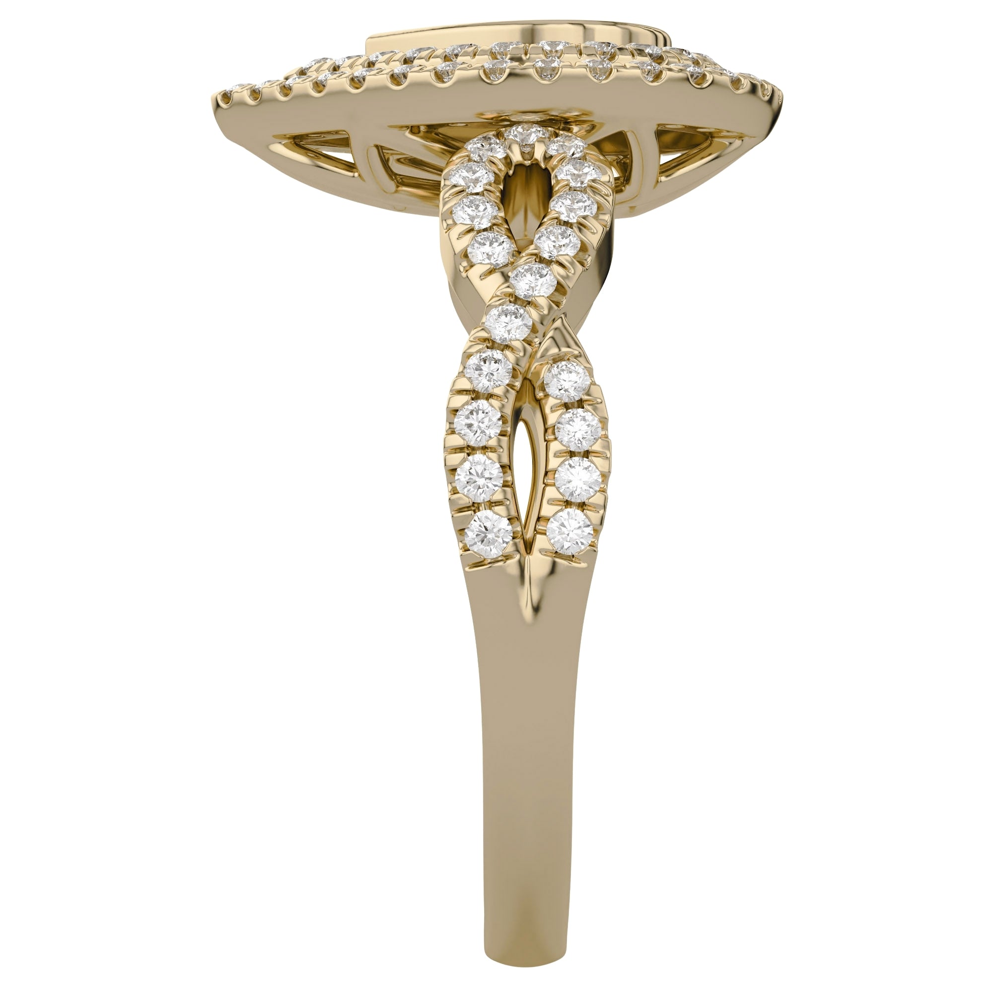 Infinity Teardrop Double Halo Lab Grown Diamond Ring