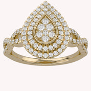 Infinity Teardrop Double Halo Lab Grown Diamond Ring
