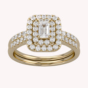 Double Halo Bridal Set Lab Grown Diamond Ring