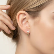 Pear Cut Lab Grown Diamond Hoop Earrings