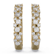 Round Cut Lab Grown Diamond Hoop Earrings