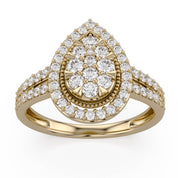 Halo Teardrop Engagement Lab Grown Diamond Ring