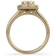 Halo Teardrop Engagement Lab Grown Diamond Ring
