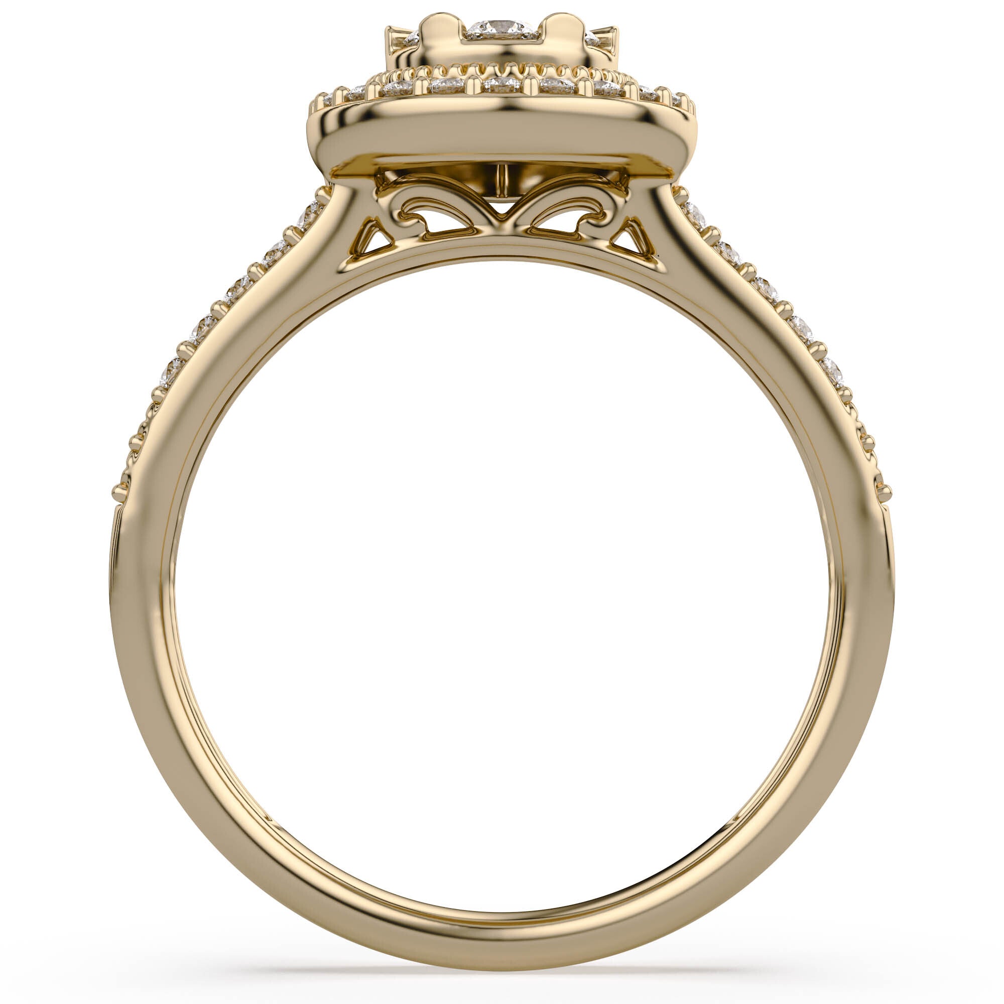Halo Teardrop Engagement Lab Grown Diamond Ring