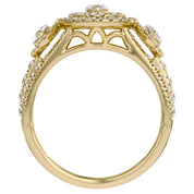 Marquise Cut Halo Engagement Lab Grown Diamond Ring