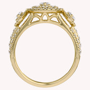 Marquise Cut Halo Engagement Lab Grown Diamond Ring