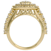 Double Halo Teardrop Engagement Lab Grown Diamond Ring