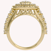 Double Halo Teardrop Engagement Lab Grown Diamond Ring
