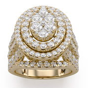Oval Frame Halo Engagement Lab Grown Diamond Ring