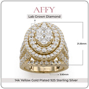 Oval Frame Halo Engagement Lab Grown Diamond Ring