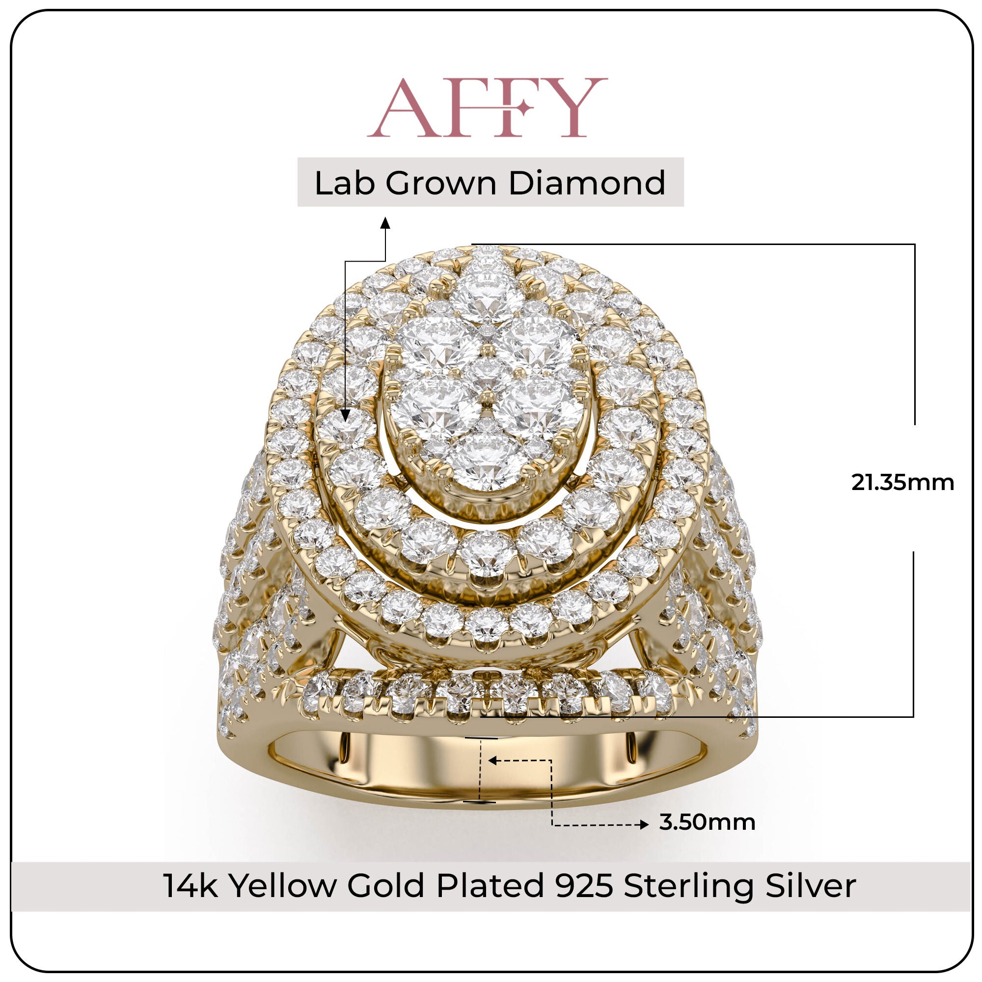 Oval Frame Halo Engagement Lab Grown Diamond Ring
