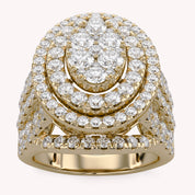 Oval Frame Halo Engagement Lab Grown Diamond Ring