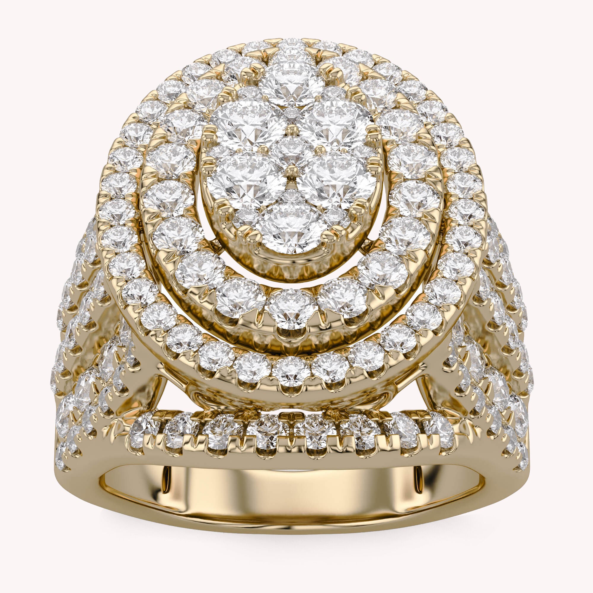 Oval Frame Halo Engagement Lab Grown Diamond Ring