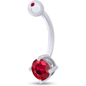 Body Piercing Belly Button Navel Ring Sterling Silver