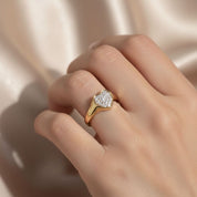 Heart Signet Promise Lab Grown Diamond Ring