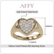 Heart Signet Promise Lab Grown Diamond Ring