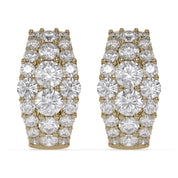 Triple Row Lab Grown Diamond Hoop Earrings