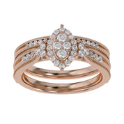 Marquise Cut Bridal Set Lab Grown Diamond Ring
