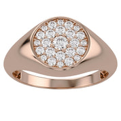 Circle Signet Lab Grown Diamond Ring