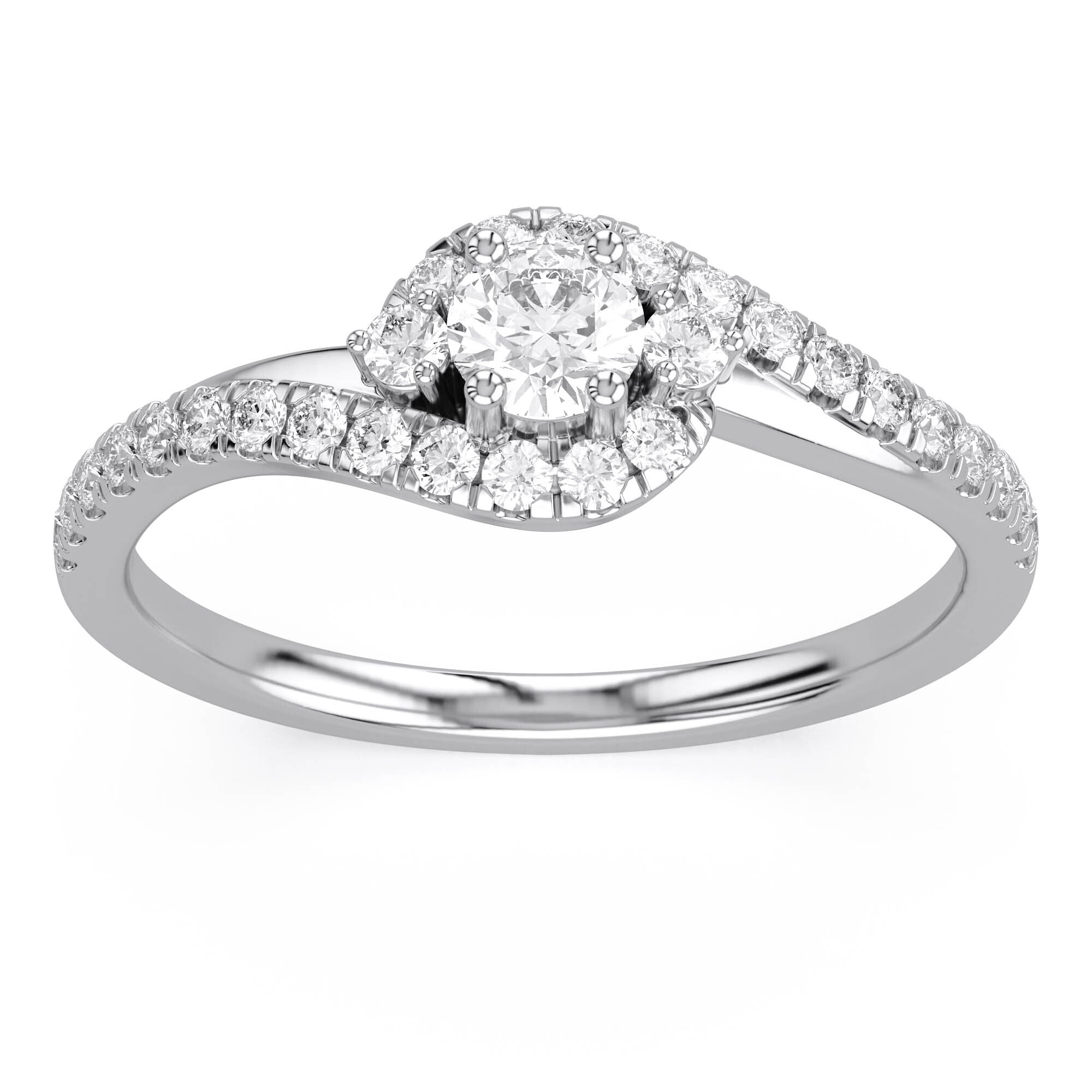 Halo Bypass Promise Lab Grown Diamond Ring Round