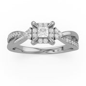 Halo Promise Lab Grown Diamond Ring