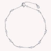 Station Anklet Lab Created Moissanite