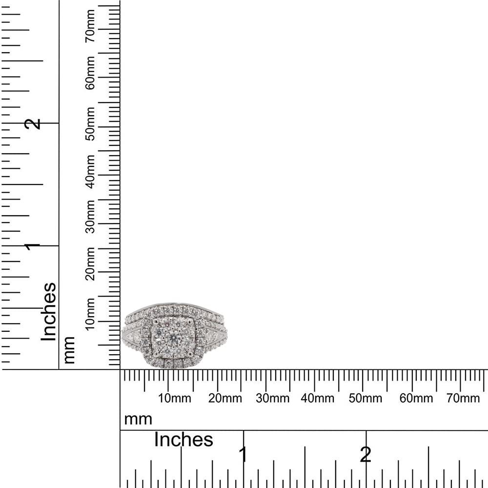 Halo Engagement Bridal Set Lab Grown Diamond Ring