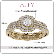 Double Halo Bridal Set Lab Grown Diamond Ring