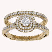 Double Halo Bridal Set Lab Grown Diamond Ring