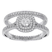 Double Halo Bridal Set Lab Grown Diamond Ring