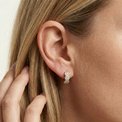 10MM Halo Lab Grown Diamond Hoop Earrings