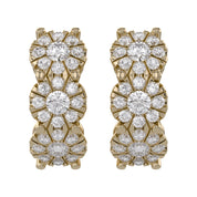 10MM Halo Lab Grown Diamond Hoop Earrings