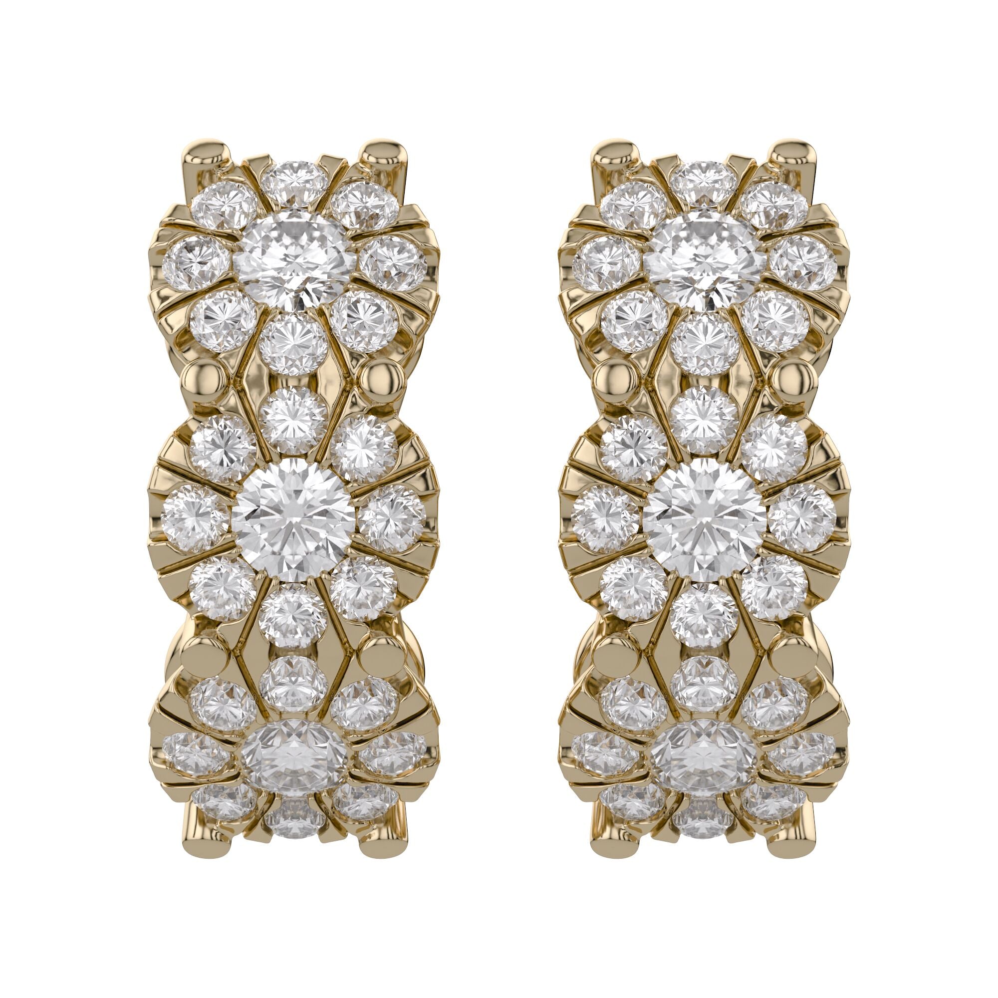 10MM Halo Lab Grown Diamond Hoop Earrings