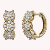 10MM Halo Lab Grown Diamond Hoop Earrings