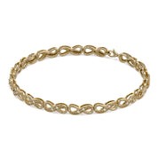 Infinity Style Lab Grown Diamond Bracelet 7.25 Inch
