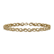 Infinity Style Lab Grown Diamond Bracelet 7.25 Inch