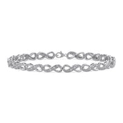 Infinity Style Lab Grown Diamond Bracelet 7.25 Inch