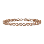 Infinity Style Lab Grown Diamond Bracelet 7.25 Inch