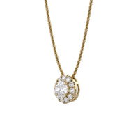Halo Solitaire Lab Grown Diamond Pendant Necklace