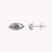 Dainty Tiny Evil Eye Mini Stud Earrings Sterling Silver