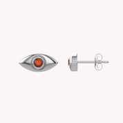 Dainty Tiny Evil Eye Mini Stud Earrings Sterling Silver