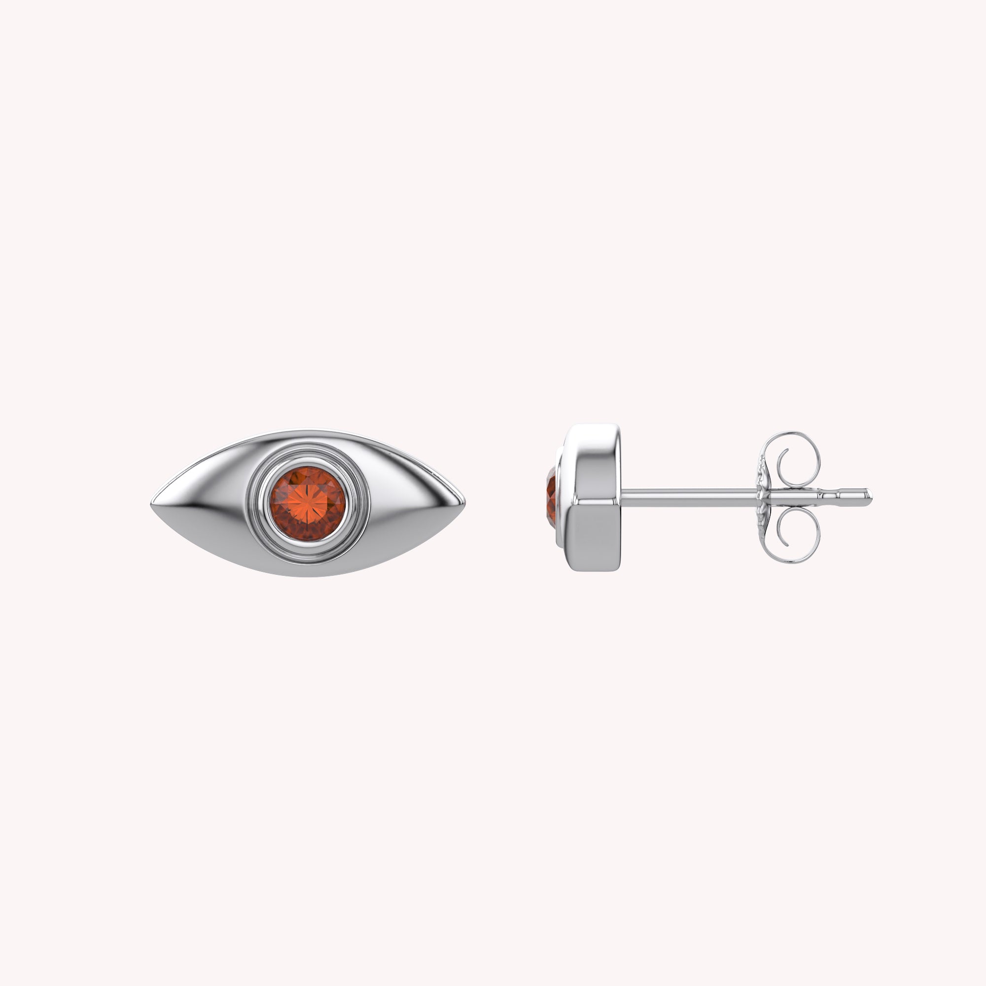 Dainty Tiny Evil Eye Mini Stud Earrings Sterling Silver