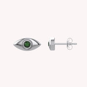 Dainty Tiny Evil Eye Mini Stud Earrings Sterling Silver