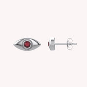 Dainty Tiny Evil Eye Mini Stud Earrings Sterling Silver
