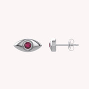 Dainty Tiny Evil Eye Mini Stud Earrings Sterling Silver
