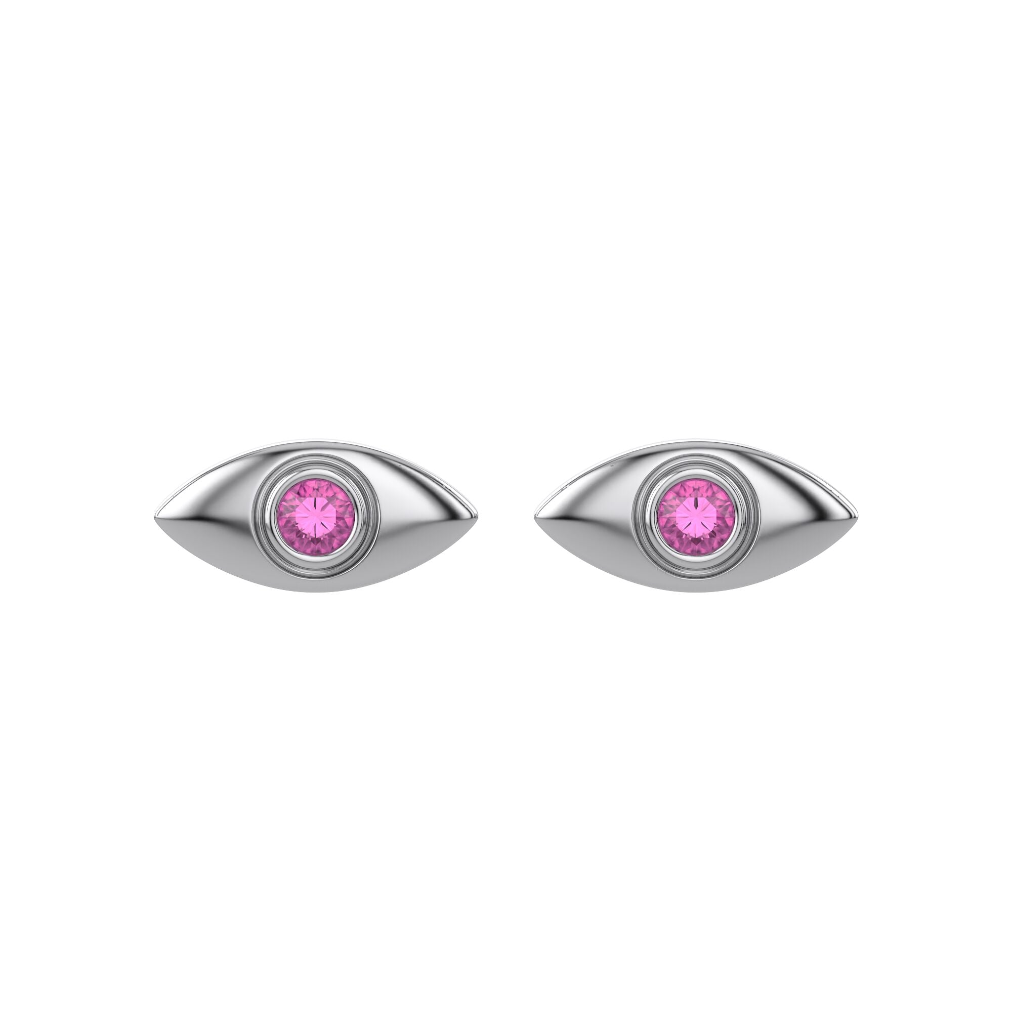Dainty Tiny Evil Eye Mini Stud Earrings Sterling Silver